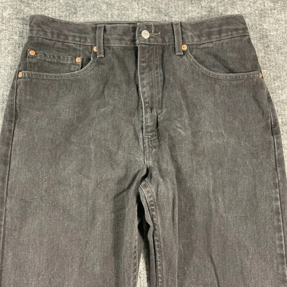 VTG Levis 505 Jeans Mens 34 Fits 32x32 Black Regular Straight Leg Fit Denim Y2K